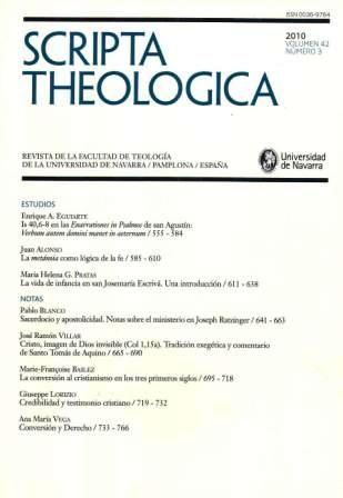 Una revista para ponerme al día: "Scripta Theologica"